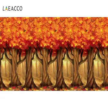 

Laeacco Comic Maple Forest Photo Backdrops Photographic Backgrounds Vinyl Seamless Banner Scene Photocall Photo Studio