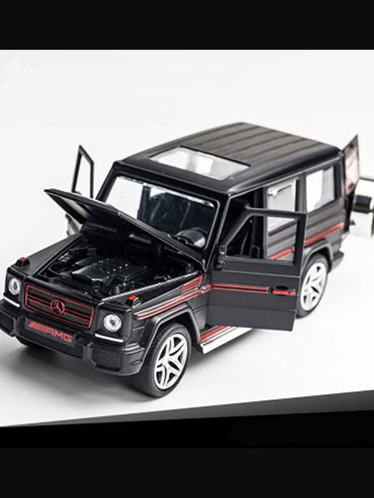 Яркий G65 G63 G500 внедорожник джип бензамид игрушка модель машины из сплава игрушки для автомобиля Openable Звук Свет оттяните назад 1:32 модель автомобиля мальчик подарок для детей - Цвет: Яркий