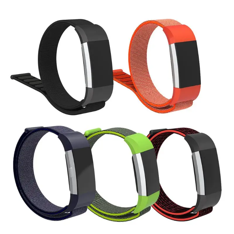 

Nylon Hook and Loop Breathable Replacement Strap For Fitbit Charge 2 Wrist Band Smart Tracker T4MD