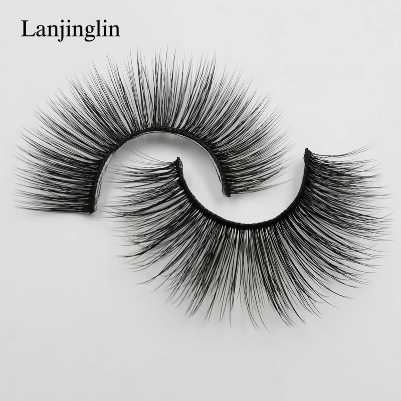 LANJINGLIN 4 пары натуральные норковые ресницы длинные Искусственные ресницы cils макияж ручной работы Мягкие 3d норковые ресницы пушистые накладные ресницы