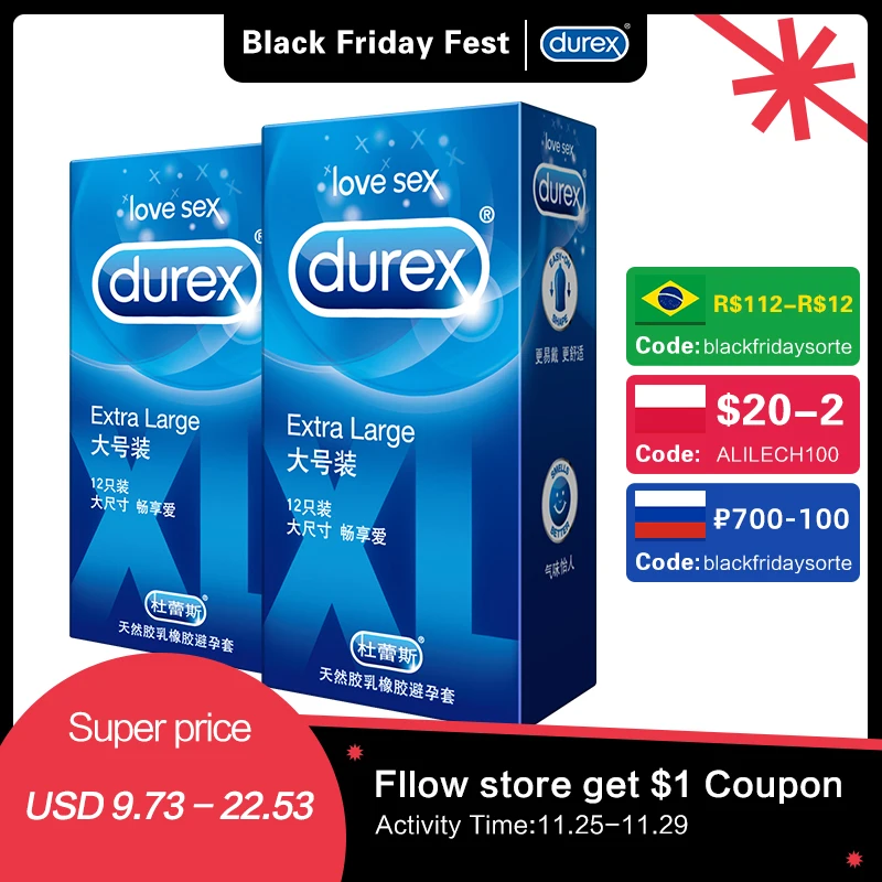 Презервативы Durex XL увеличенного размера 56 мм интимные товары для взрослых |