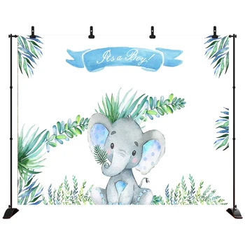 

Acejoker Birthday Party Backdrop Watercolor Elephant Baby Shower Photoshoot Video Background Vinyl Photography