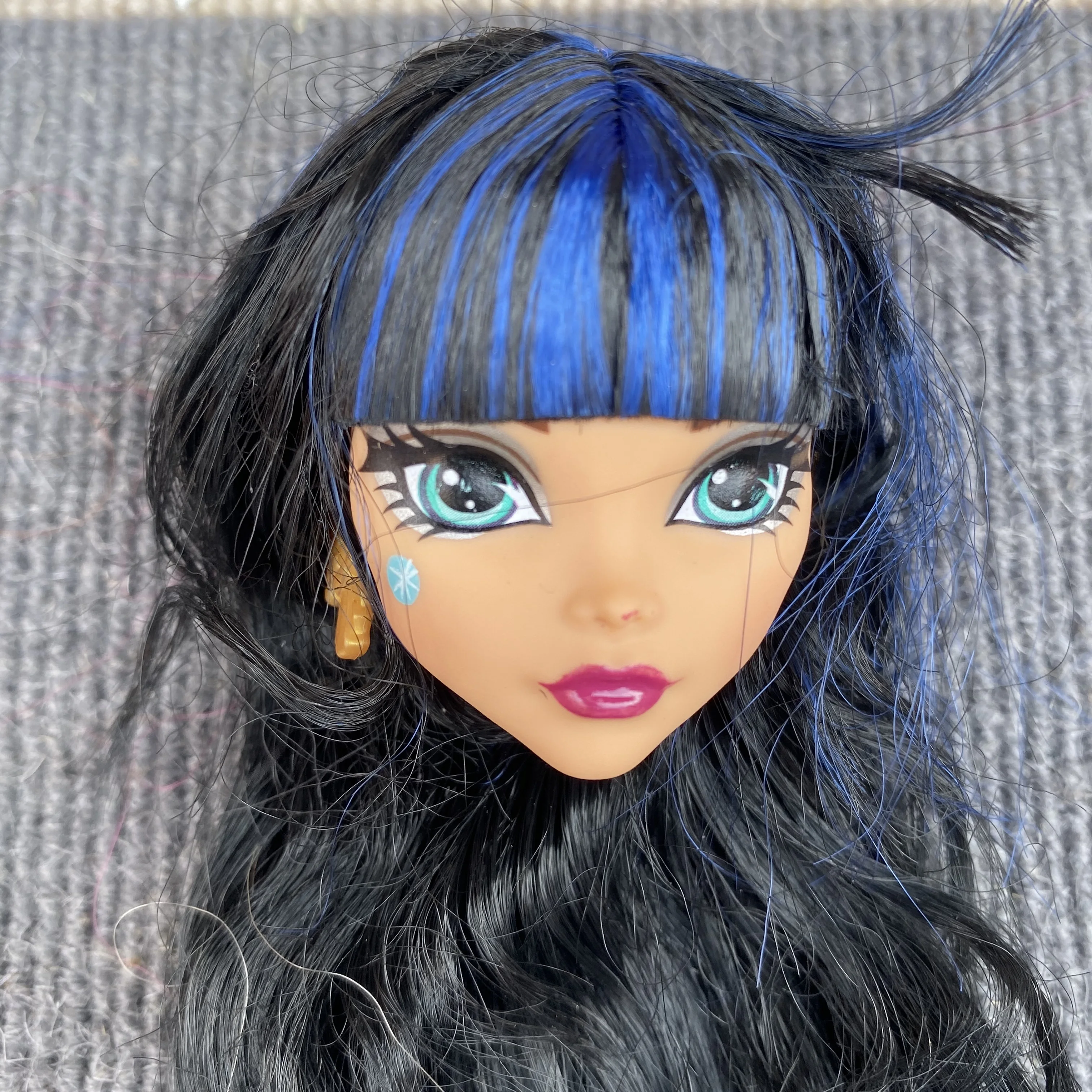 Случайный 6 шт кукла голова с волосами Аксессуары для BJD куклы девушки макияж прическа подарок девочки Детские игрушки
