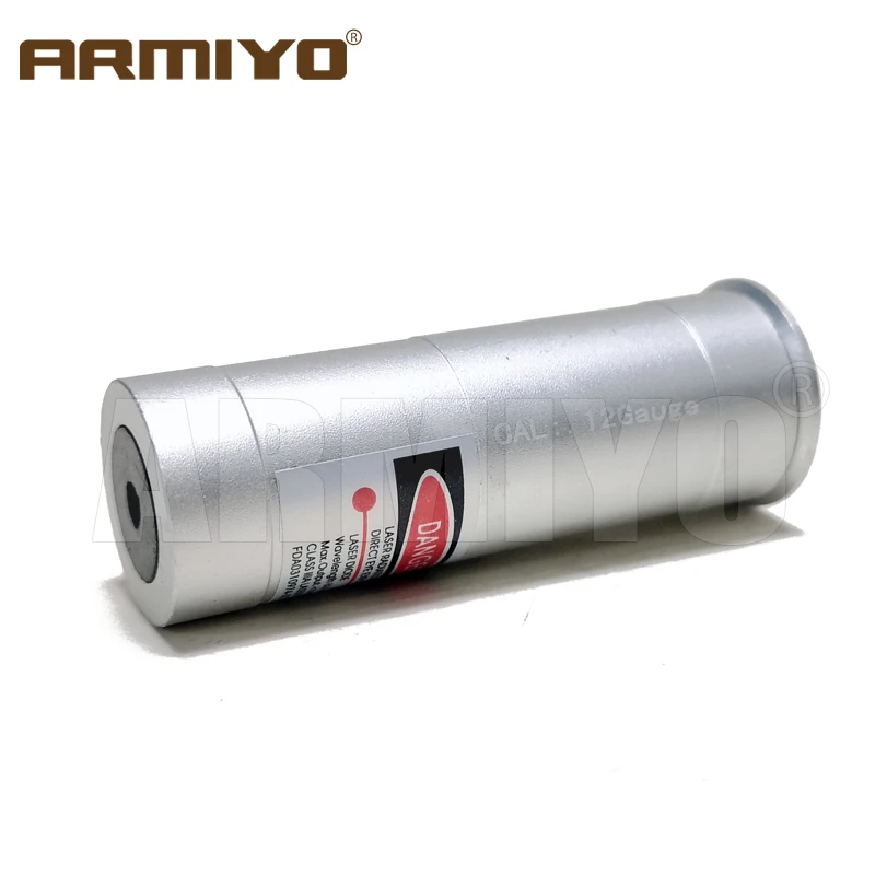 Armiyo 12GA 12 Калибр Серебряный картридж 20 мм x 60 мм тактическая оптика Красный Лазерный Пистолет диаметр прицел Boresighter охота без батарей