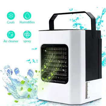 

460ml USB Air Conditioner Humidifier Home Office Outdoor Mini Mobile Cooling Fan Portable handle design, easy to carry and stora