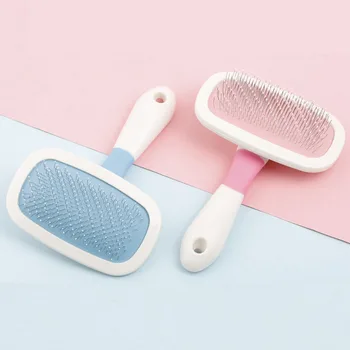 

Hot selling rotatable pet comb single layer round head pet comb cat comb