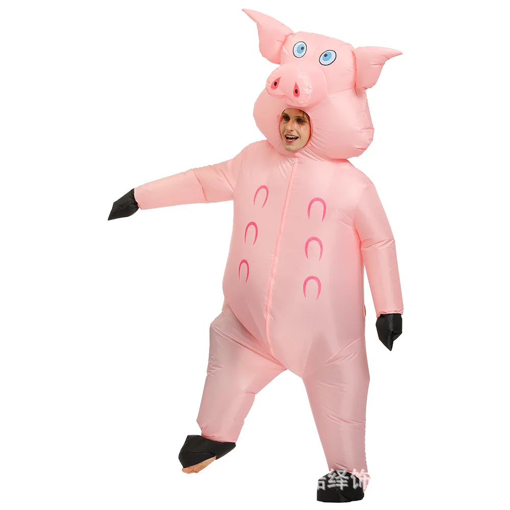 Надувной костюм для косплея; костюм для Хэллоуина; костюм розовой свинки; надувной костюм; Забавный костюм для косплея; надувная розовая свинка