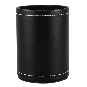 

Faux Leather Pen Pot Pen/Pencil/Mobile Phone /Desk Supplies Organizer- Black