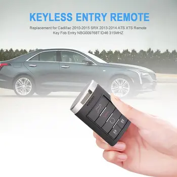 

315MHZ 5 Buttons Car Key Replacement For Cadillac 2010-2015 SRX 2013-2014 ATS XTS Remote Key Fob Entry NBG009768T ID46