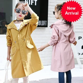 

For Jacket Spring Autumn Girls Hoodies Coat Teenage Children Outerwear Girls Clothes Raincoat Windbreaker 4 6 8 10 12 14 15 Year