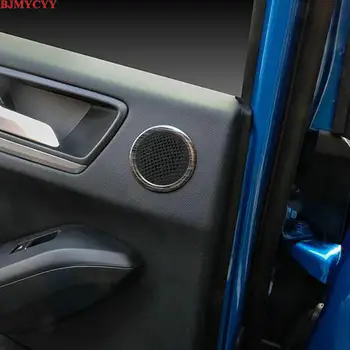 

BJMYCYY for ford focus MK4 2019 2PCS/SET Stainless steel decorative ring for car rear door panel sound