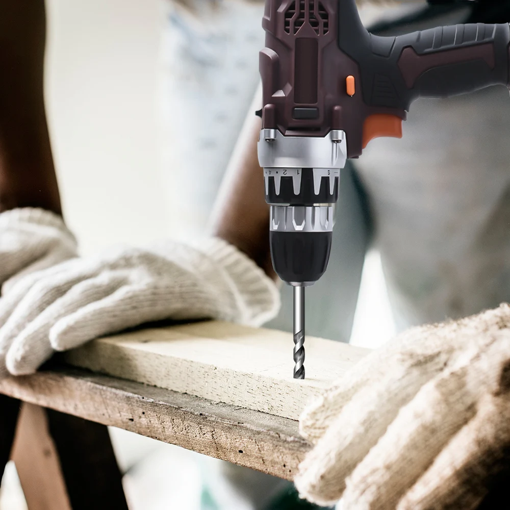 36V Double Speed Electric Screwdriver Cordless Rechargeable Electric Drill Electric Hand drill screwdriver with 2pcs Batteries