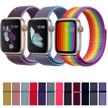 

Duoteng Nylon Strap For Apple Watch Series 3 2 1 38MM 42MM Nylon Strap Sport Loop Bracelet for iwatch 4 5 40MM 44MM watchband