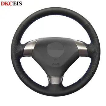 

DIY Hand Sewing Black Soft PU Artificial Leather Car Steering Wheel Covers Wrap for Honda Accord 7 Coupe 2003-2007 (3-Spoke)