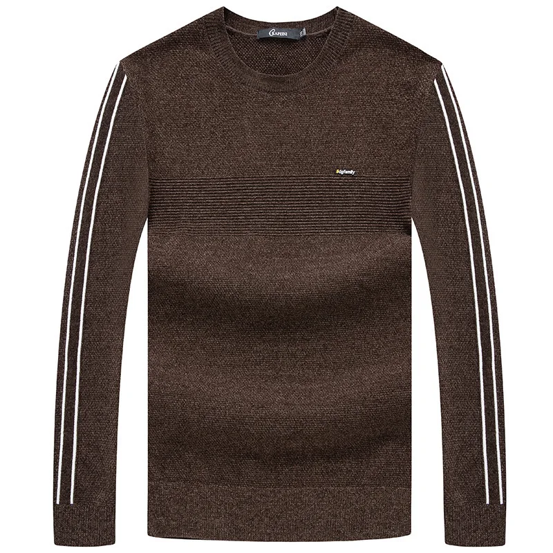 

Fat Man Men Big Size Length Sleeve Knitting Shirt Sweater Plus Fat Plus Large Size Backing Shirt Fat Round Neck Sweater