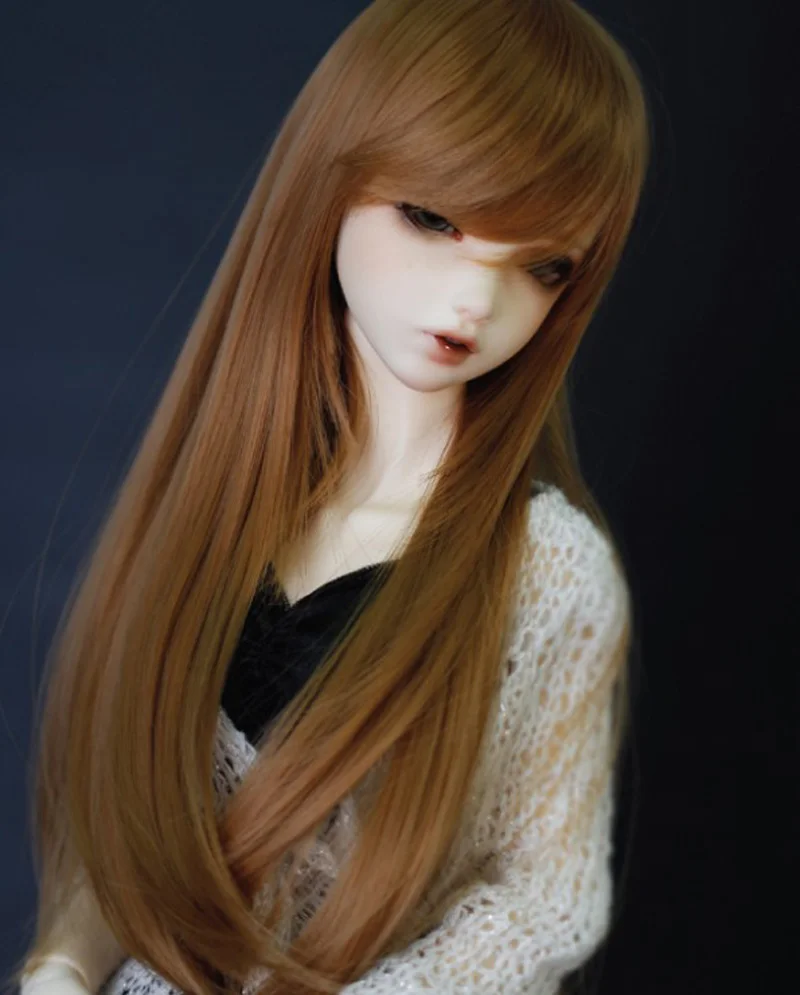1/3 1/4 Bjd парик высокотемпературный длинный коричневый Bjd парик SD yosd для BJD куклы аксессуары