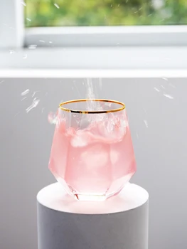 

Luxury Nordic Glass Cup Geometric Transparent Glass For Wine Simple High Capacity Elefantes De Cristal Home Drinkware MM60BLB