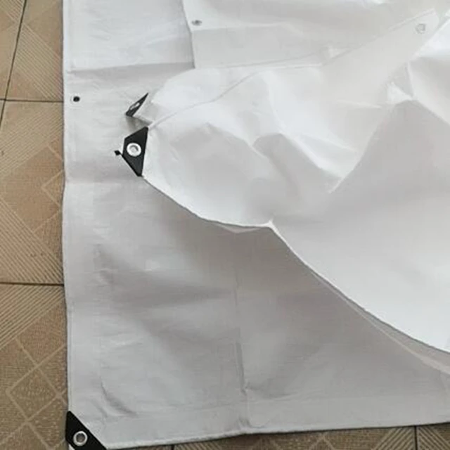 1 Db Fehér Fényvédő Kendő Megvastagodott Esőálló Otthoni Kerti Eső Vitorla Kültéri Védelmi Sátor Testreszabott Méret - Image 4