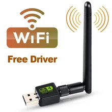 Adaptador Wifi USB antena con Wifi y USB Wi-fi adaptador de tarjeta Wi-fi adaptador Ethernet Wifi Dongle MT7601 conductor libre para PC ordenador portátil de escritorio