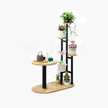 

Living Room Household Flower Shelf Multi-layer Indoor Special Offer Space-saving Sofa Side Combination Rack Iron Flower Pot