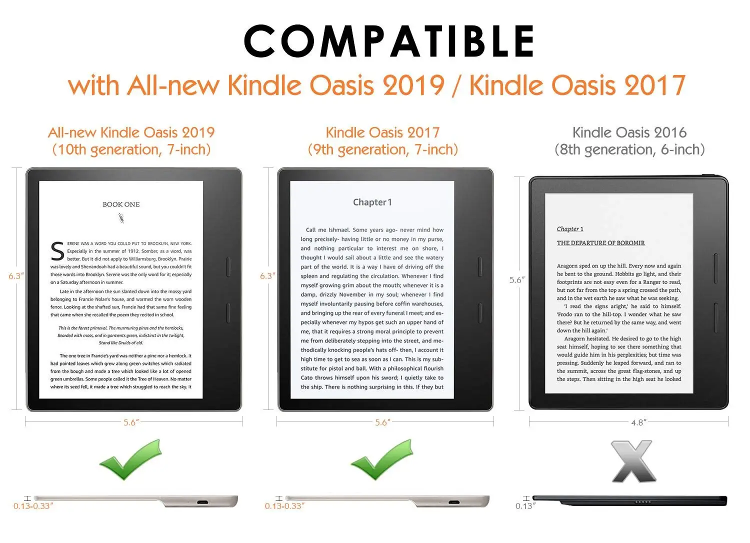 Чехол-подставка оригами для Kindle Oasis 7 дюймов(9th Generation- и 10th Generation-)-тонкий чехол с функцией автоматического сна/пробуждения