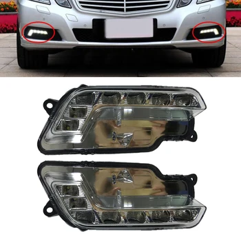 

DWCX 2pcs Car Front Bumper Daytime Running Light DRL Fog Lamp 2128200856 Fit For Mercedes-Benz E Class W212 2009-2011 2012 2013