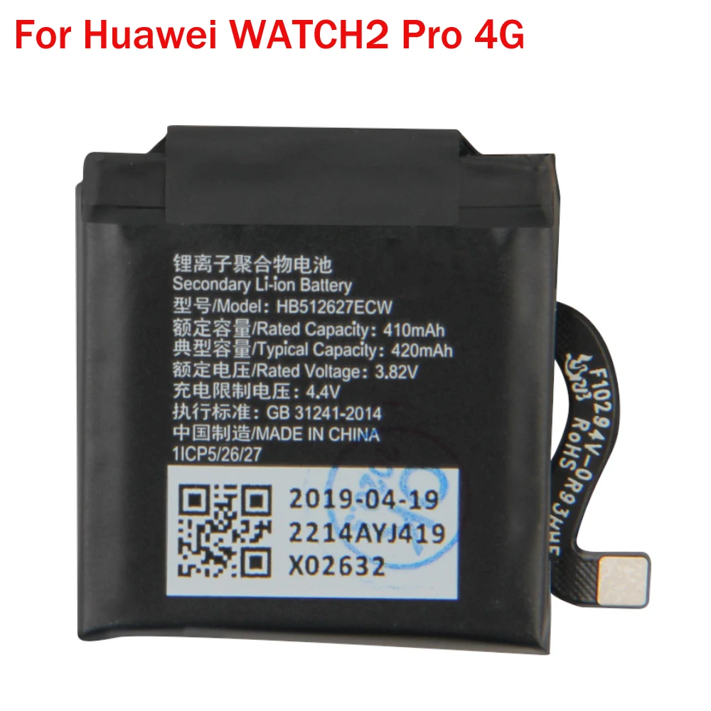 HUAWEI HB512627ECW настоящий Аккумулятор для Huawei WATCH GT FTN B19 WATCH2 Pro 4G EO DLXXU Porsche Design 2 420 мАч +
