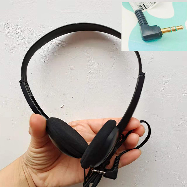 80's Stock Compact Retro Headset With Microphone Black  INS Fashion Style Headset  Black Silver