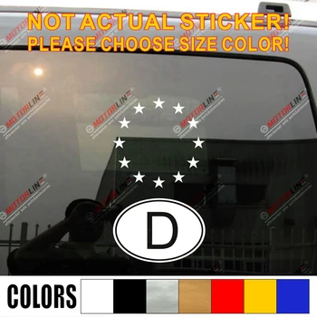

Germany D Oval Code EU European Union Flag Decal Sticker Car Vinyl pick size color