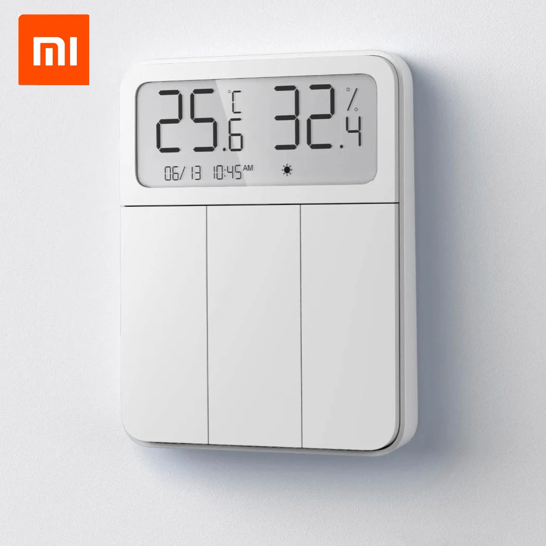 Умный настенный выключатель Xiaomi Mijia Беспроводной Выключатель с 3 клавишами