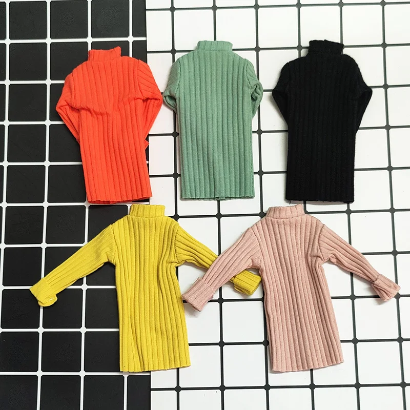 6colors Handmade blyth Doll Clothes Long Sleeve Sweater Dress 1/6 Doll Accessories fit Barbies ob24 licca Blyth Doll doll accessories doll clothes doll clothes accessories barbie doll clothes