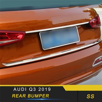 

For Audi Q3 F3 2019 Car Styling Rear Bumper Fender Protector Cover Trim Frame Sticker Chrome Exterior Accessories
