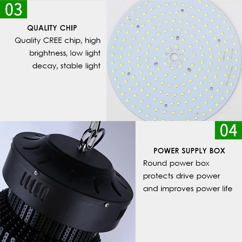 100W 150W 200W LED Highbay Light Mining Lamp Fin Radiator Industrial Factory Workshop Warehouse Super-market Ceiling Lighting (6)