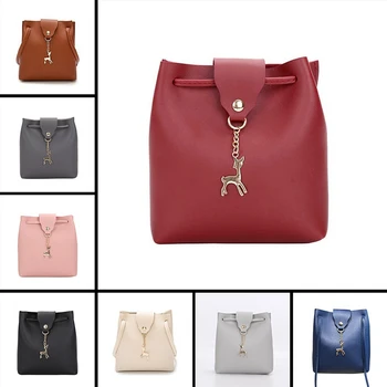 

1 PC Mini Deer Decoration Phone Bag Women Girls PU Crossbody Messenger Shoulder Bag Little Coin Purse Mobile Phone Bag Dropship