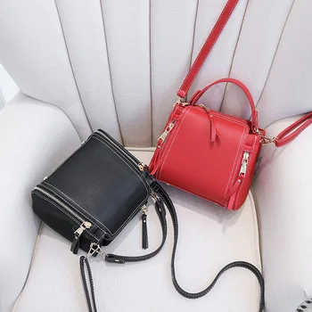 

PUOU Women Handbag Vintage PU Leather Fashion Woman Shoulder Bags for Women Messenger Bag Bolsa Feminina Handbags Women's Totes