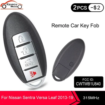 

KEYECU 2 Pcs/lot New Replacement Prox Smart Fob Remote Car Key 4 Button 315MHz ID46 Chip for Nissan Sentra Versa Leaf CWTWB1U840