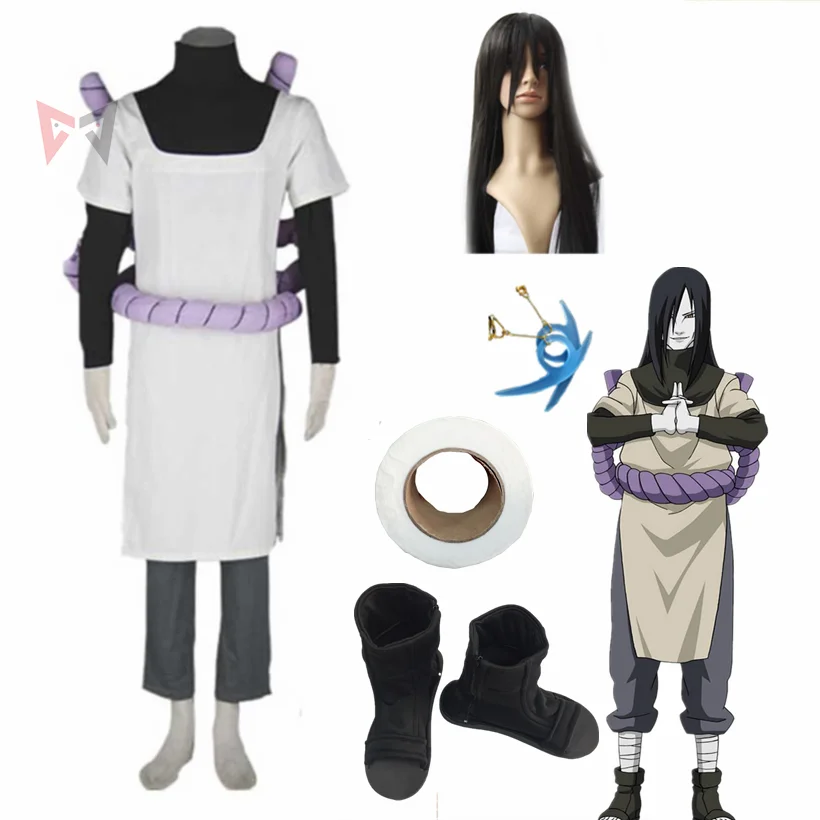 MMGG костюм орочимару для косплея обувь парик серьги набор детей и взрослых товар