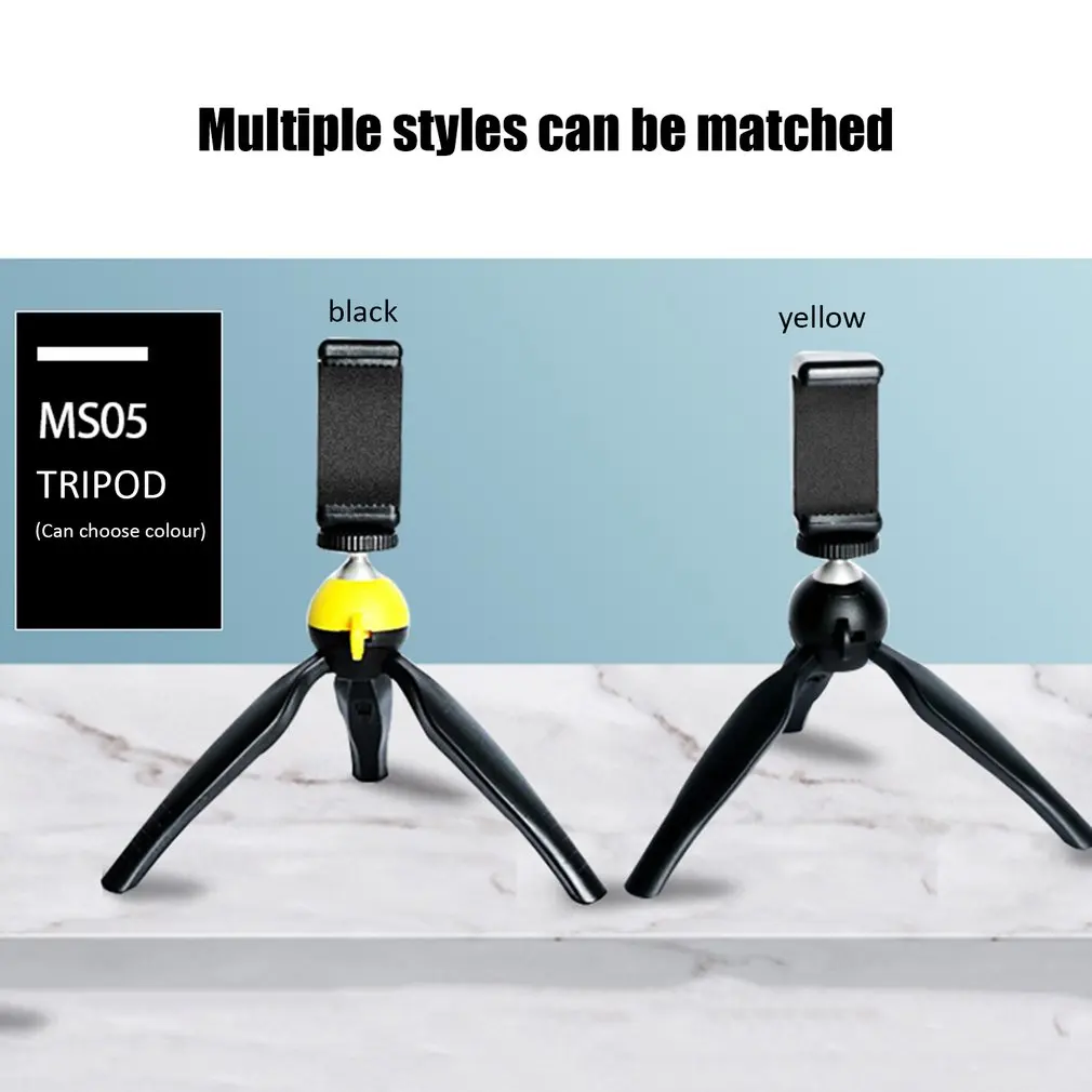 Portable Desktop Support Mini Tripod Stand With Phone Clip For Mobile Phone Dslr Camera Watchvideo Photograph