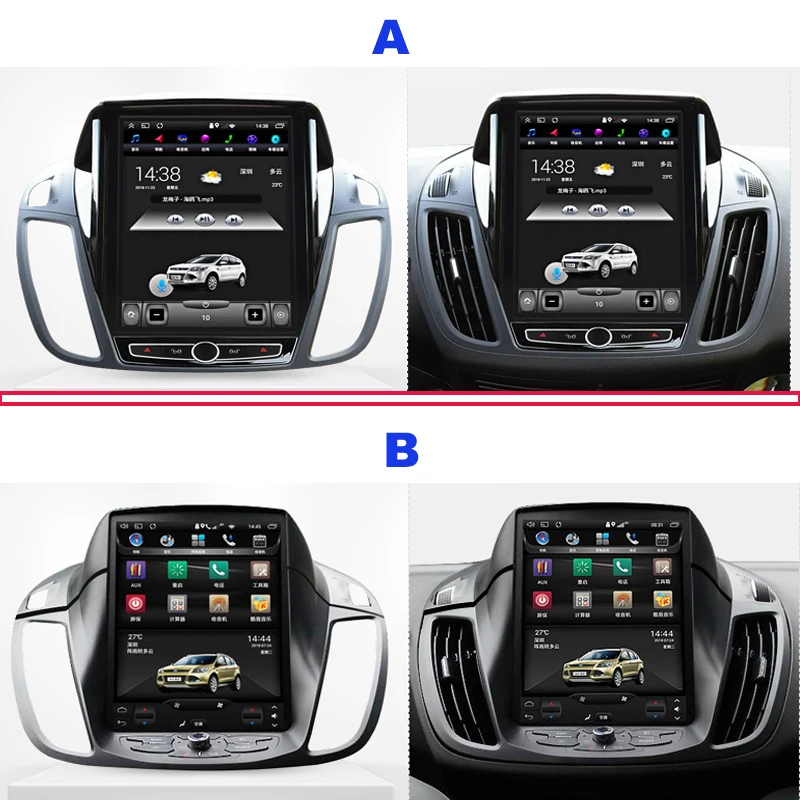 CarPlay android автомобильный gps мультимедийный радио плеер для Ford Kuga 2013-2017yea Escape C-MAX 2010-2017yea navigaton вертикальный экран