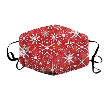

Adults Washable Christmas Expression Prints Mask Filter Can Be Placed