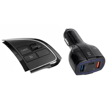 

Steering Wheel Right Button Cruise for Mitsubishi L200 Eclipse Cross 2016-2018 & Car Charger- Quick Charge 3.0-Dual USB