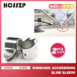 HCSSZP 7/8 ''и 1 дюймовая палубная из нержавеющей стали Петля лодка Bimini Топ фитинг скользящая крышка скользящая рукав судовая петля SS316