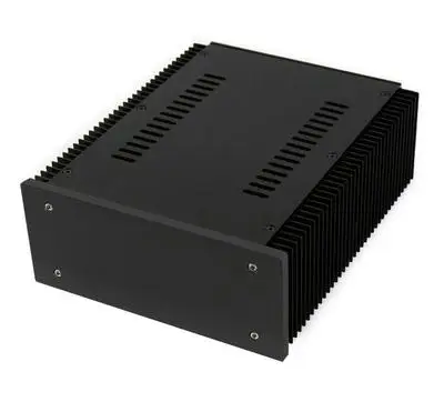 Black 2109 Full Aluminum Amplifier Enclosure Case Preamplifier Box PSU Chassis
