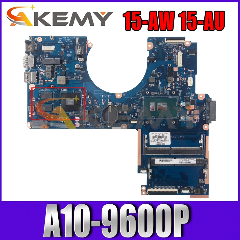 DAG54AMB6D0 для HP павильон 15-AW 15-AU A10-9600P материнская плата ноутбука AM960P 216-0864032 DDR4 |