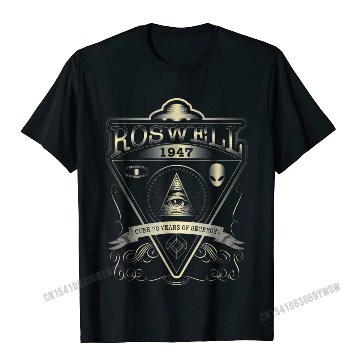 Roswell 1947 Alien T Shirt - Vintage Style UFO Area 51 Camisas Men Brand Men T Shirts Cotton Tops T Shirt Summer