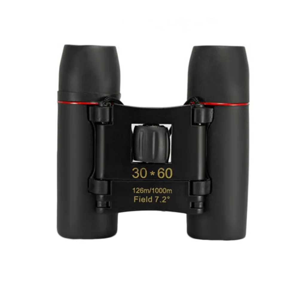 

30x60 Mini Zoom Outdoor Binoculars Folding Day And Night Vision Telescopes Portable Red Film Travel Spotting Optical