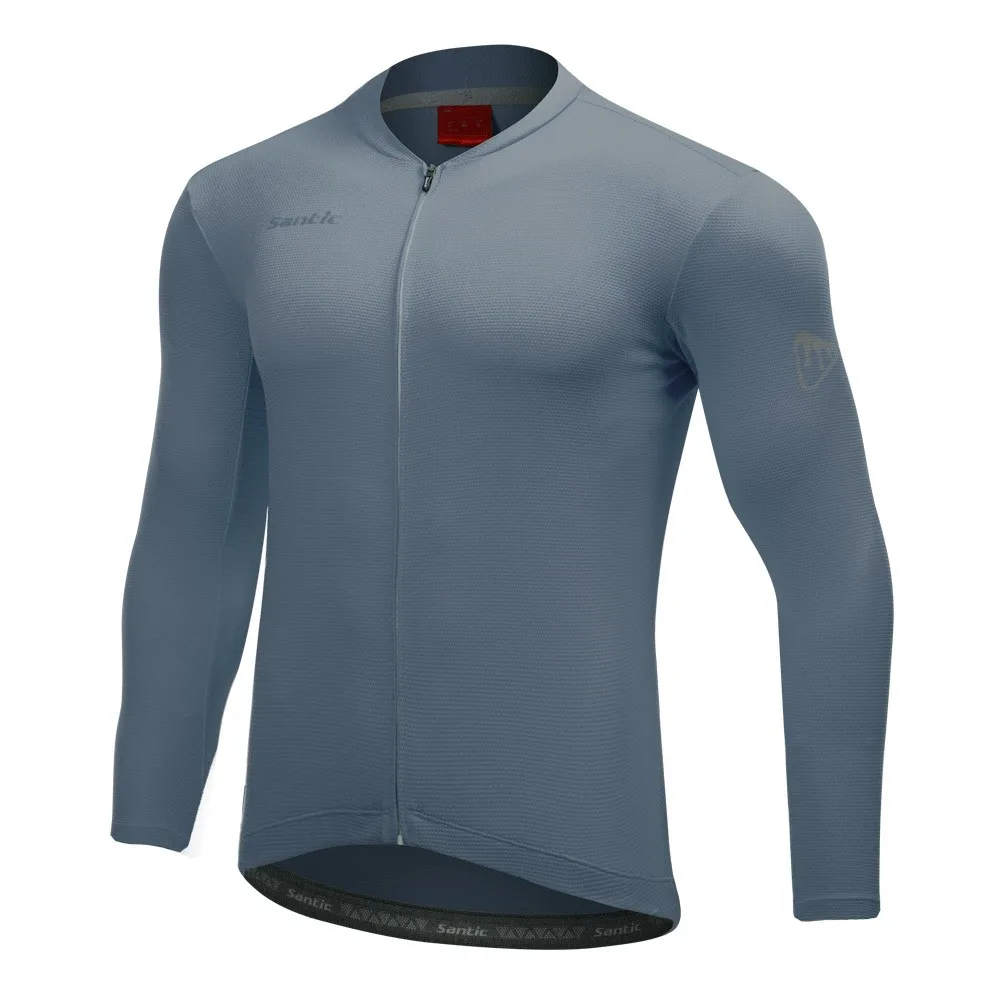 thumbnail image 1 of Camisetas de ciclismo Santic para hombre, de manga larga, cómodas, con protección solar, para ciclismo de carretera, de secado rápido, K20M3178, 1 of 5