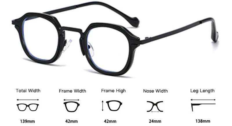 SHAUNA Retro TR90 Metal Square Women Optical Glasses Frame Fashion Anti Blue Light Spring Hinge Men Blue Eyeglasses Frame blue light blocking glasses