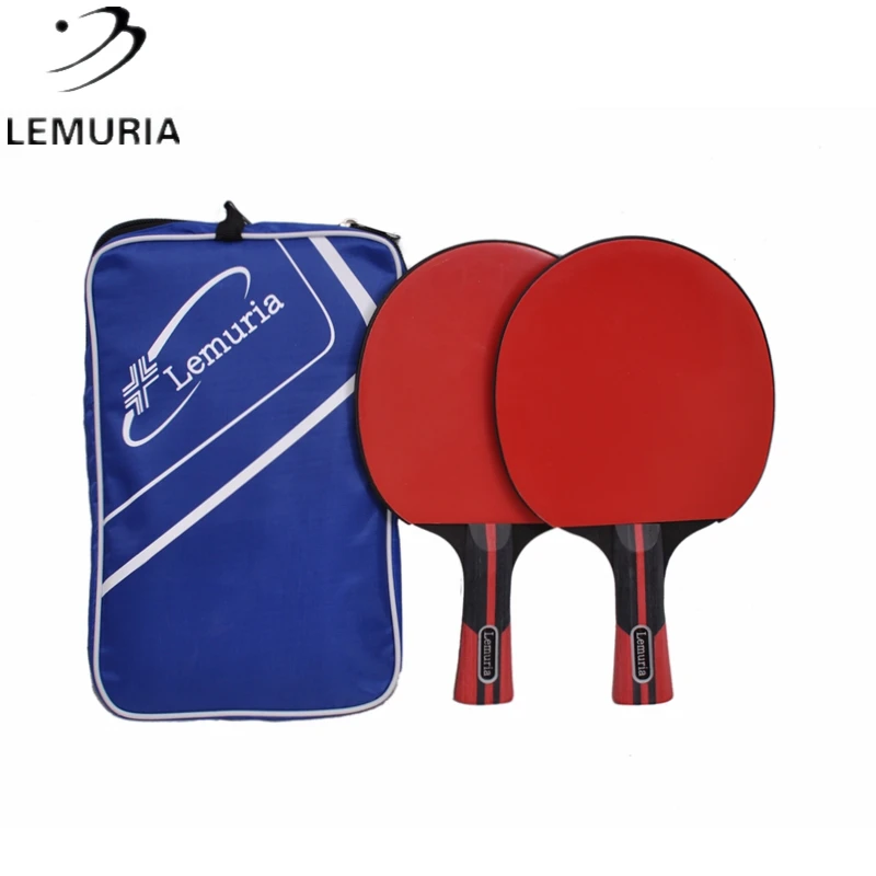 Lemuria 2 шт. набор ракеток для настольного тенниса с двойным лицом прыщи-в резиновой легкой мощной ракете для пинг-понга с хорошим управлением - Цвет: 2 long