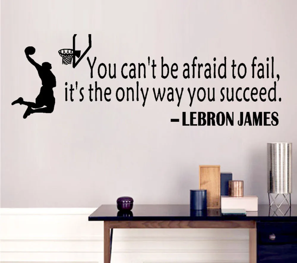 

stickers Basketball Dunk Sports Letter Print Wall door Sticker for home room decoration Removable Art Vinyl Mural Home DecorF811